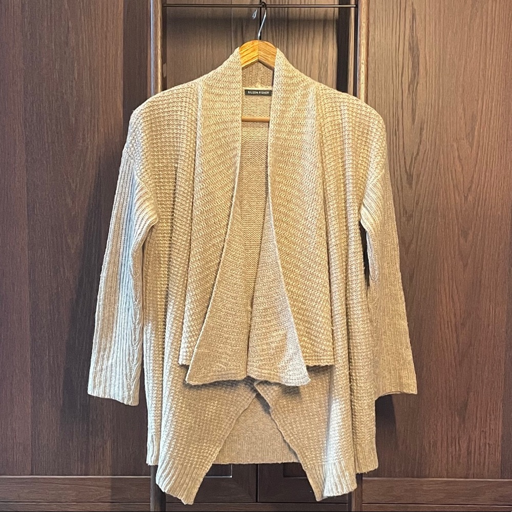 Eileen Fisher Drape Front Cardigan Sz. Small